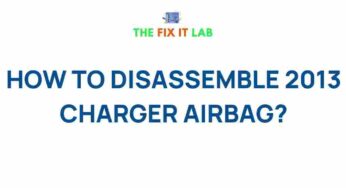 Unveiling the Intriguing Process of Disassembling a 2013 Charger Airbag