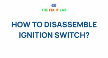 Uncovering the Mystery: Disassembling Your Ignition Switch